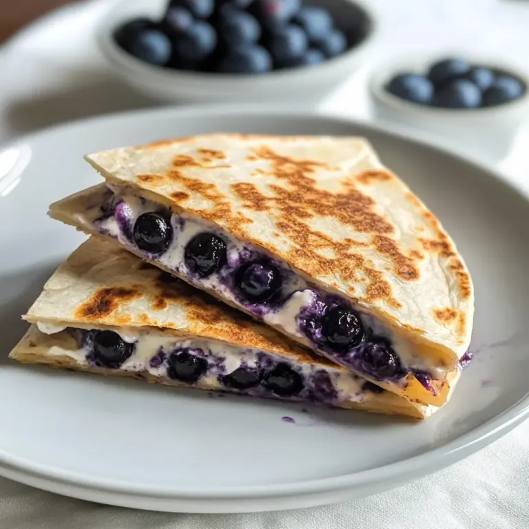 Blueberry Breakfast Quesadilla