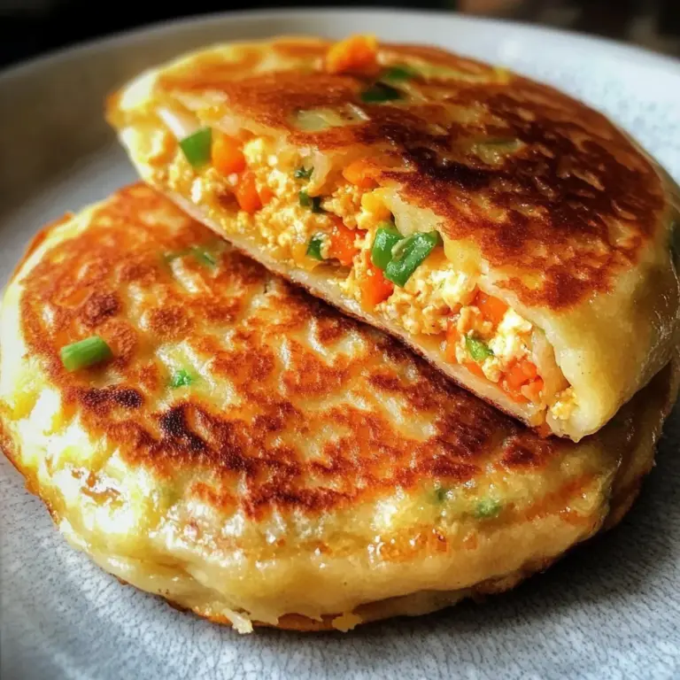 Chinese-Style Savoury Stuffed Breakfast Pancakes