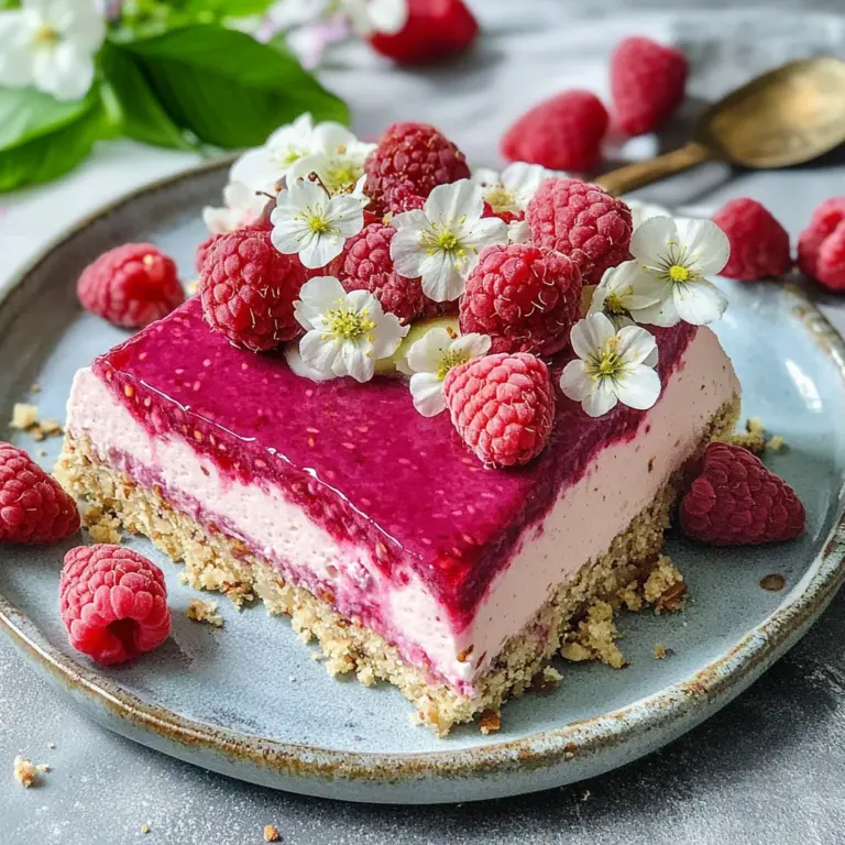 Gesunder No Bake Himbeerkuchen