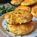Keto Garlic Cheddar Drop Biscuits