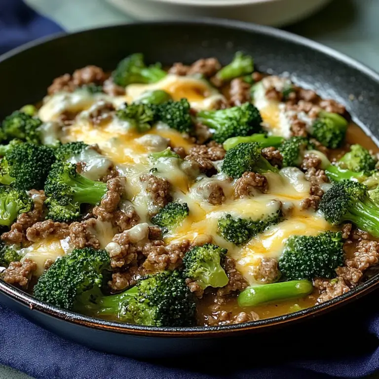 Keto Hamburger Broccoli Skillet