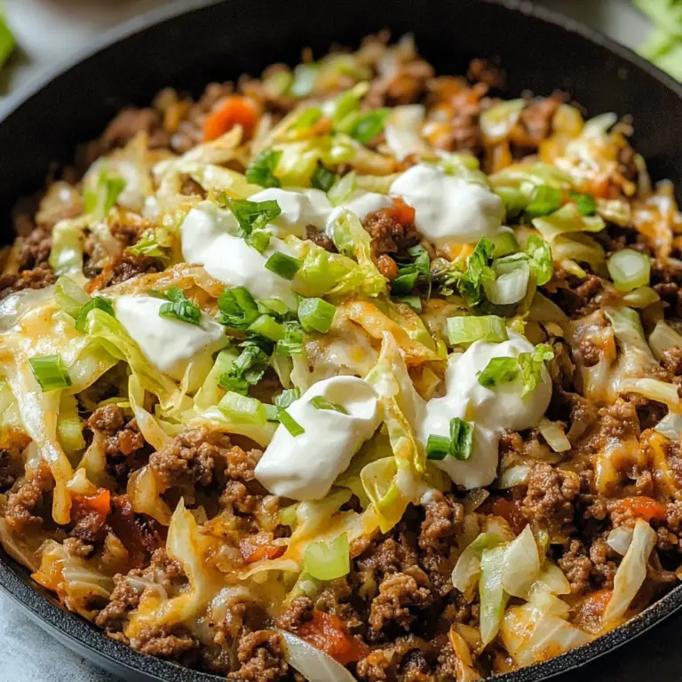 Low Carb Cabbage Taco Skillet (Keto-Friendly)