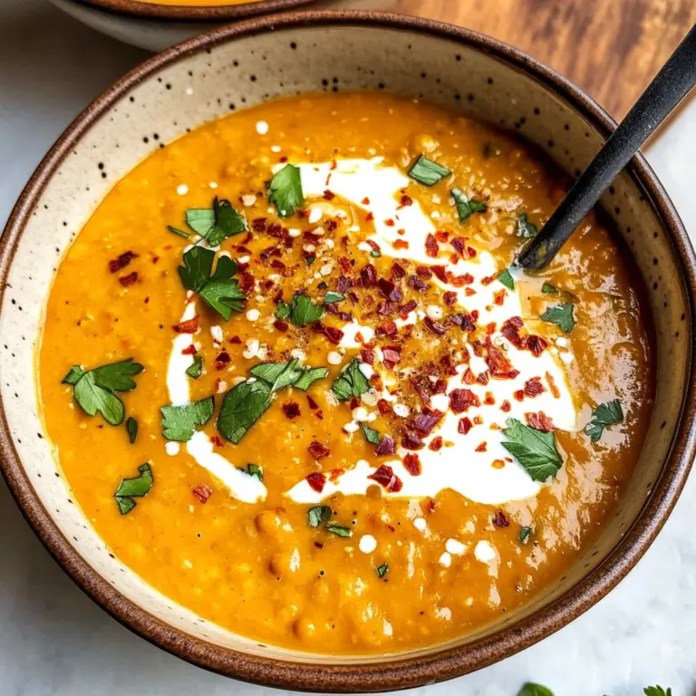 Red Lentil and Carrot Soup