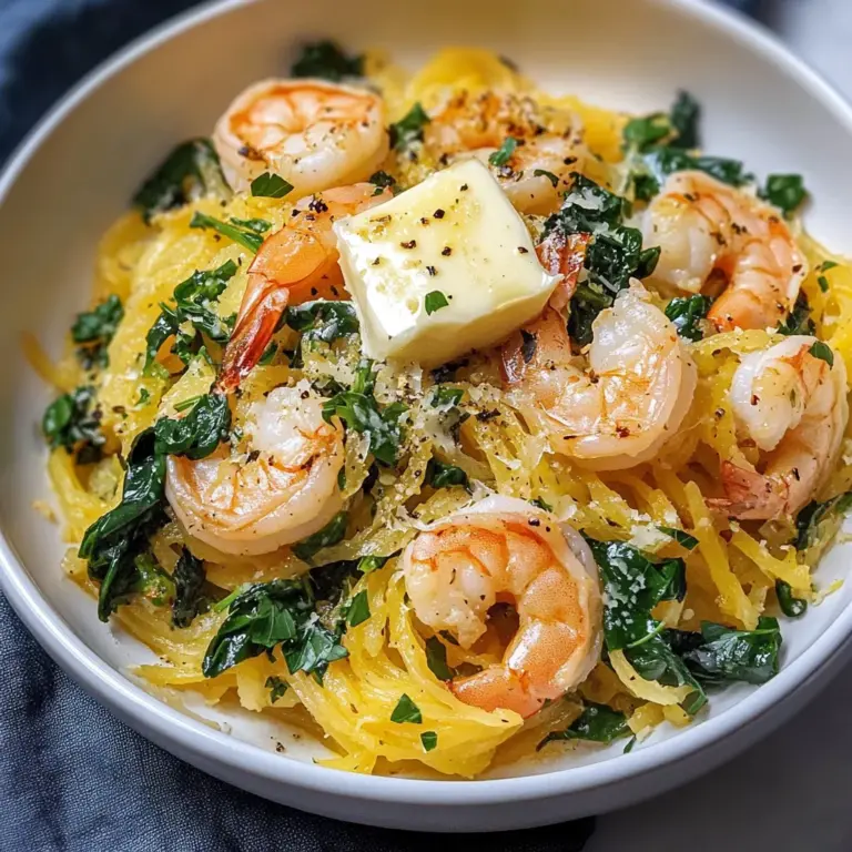 Spaghetti Squash Shrimp Scampi