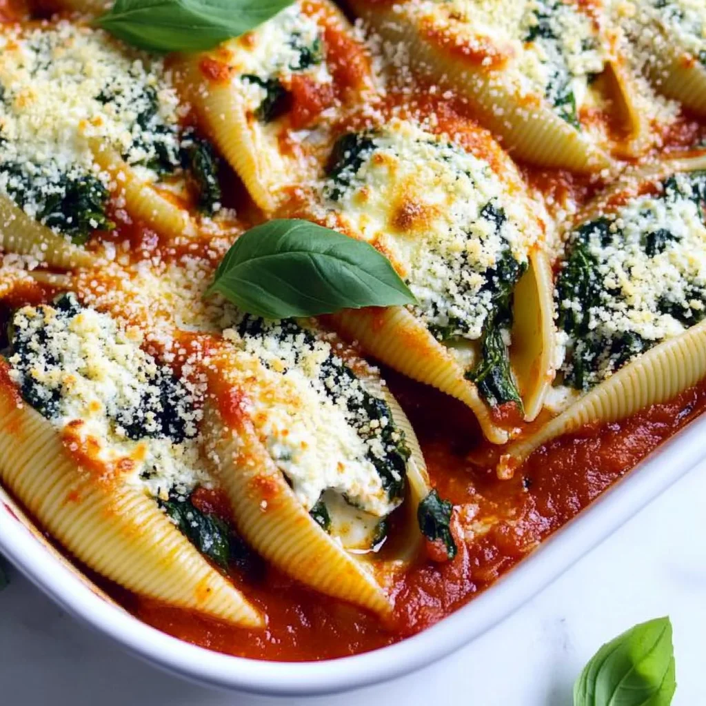 Spinach and Ricotta Stuffed Shells Recipe