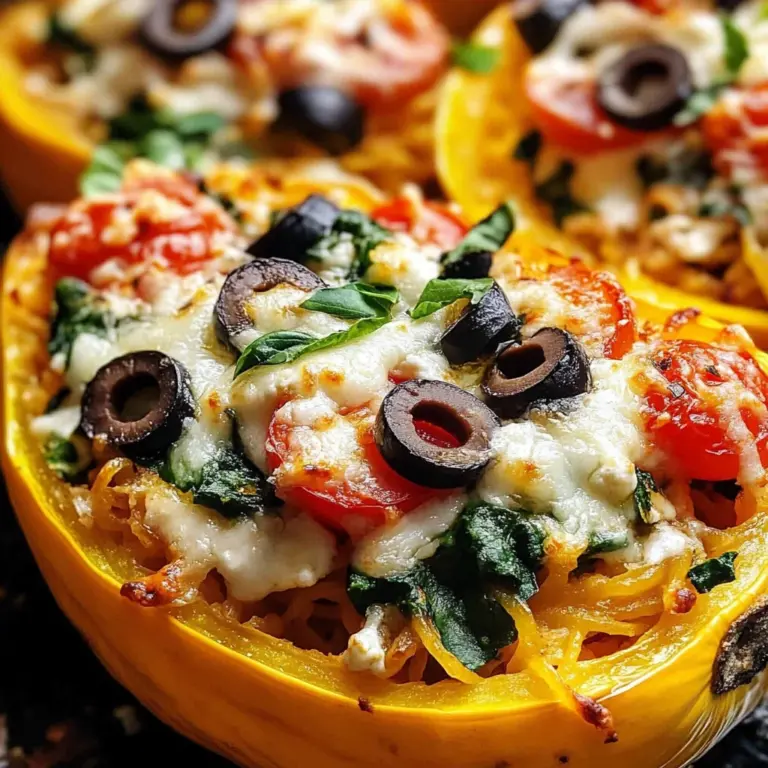 Vegetarian Spaghetti Squash Boats