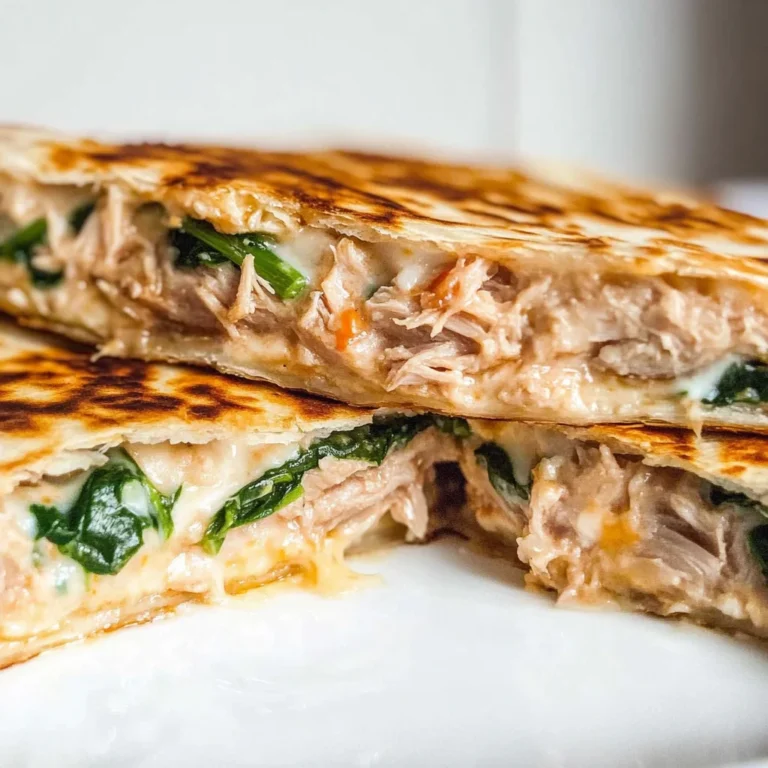 10-Minute Tuna Melt Quesadilla With Sriracha Sauce