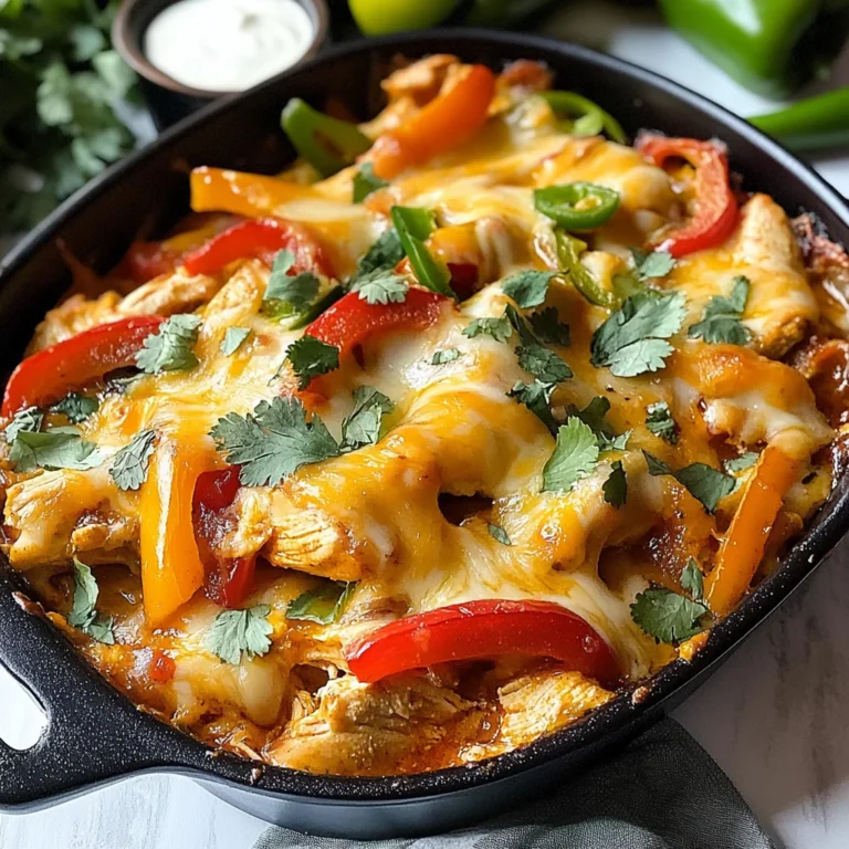 Chicken Fajitas Casserole (easy and cheesy!)