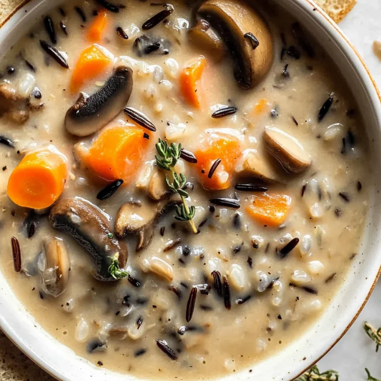 Creamy Mushroom & Wild Rice Soup
