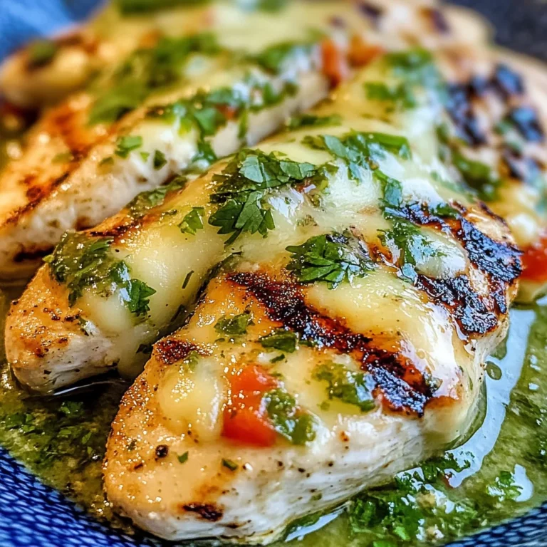Grilled Salsa Verde Pepper Jack Chicken