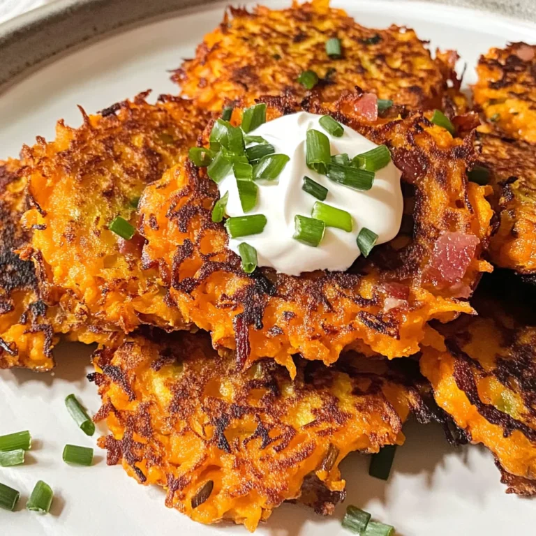 Sweet Potato Fritters with Bacon and Green Onions