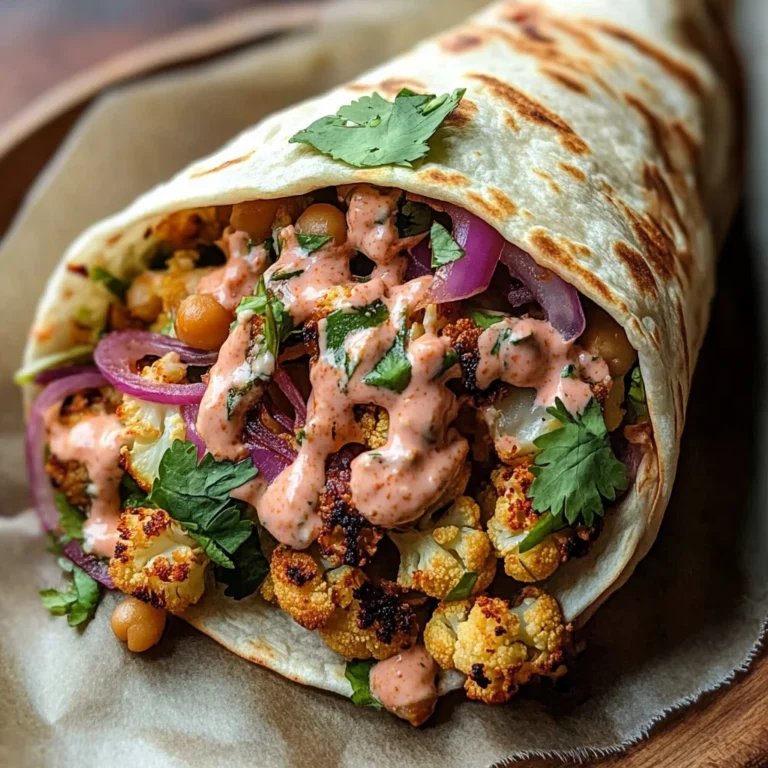 Chili Lime Chickpea Cauliflower Wrap