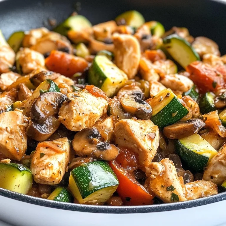 Einfache Keto Hähnchen-Zucchini-Pfanne