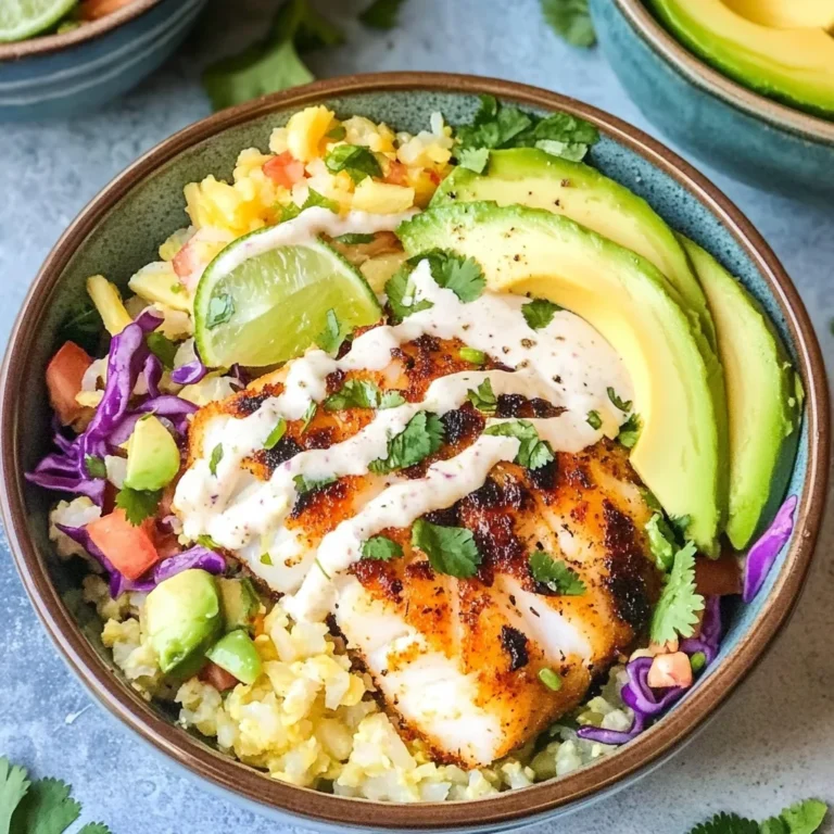 Low Carb Fish Taco Bowls Recipe