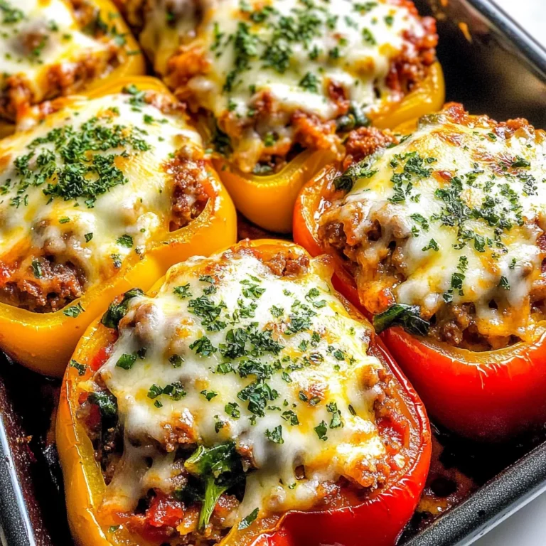 Low Carb Lasagna Stuffed Peppers