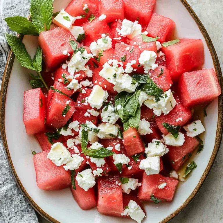 Watermelon Feta Salad with Mint