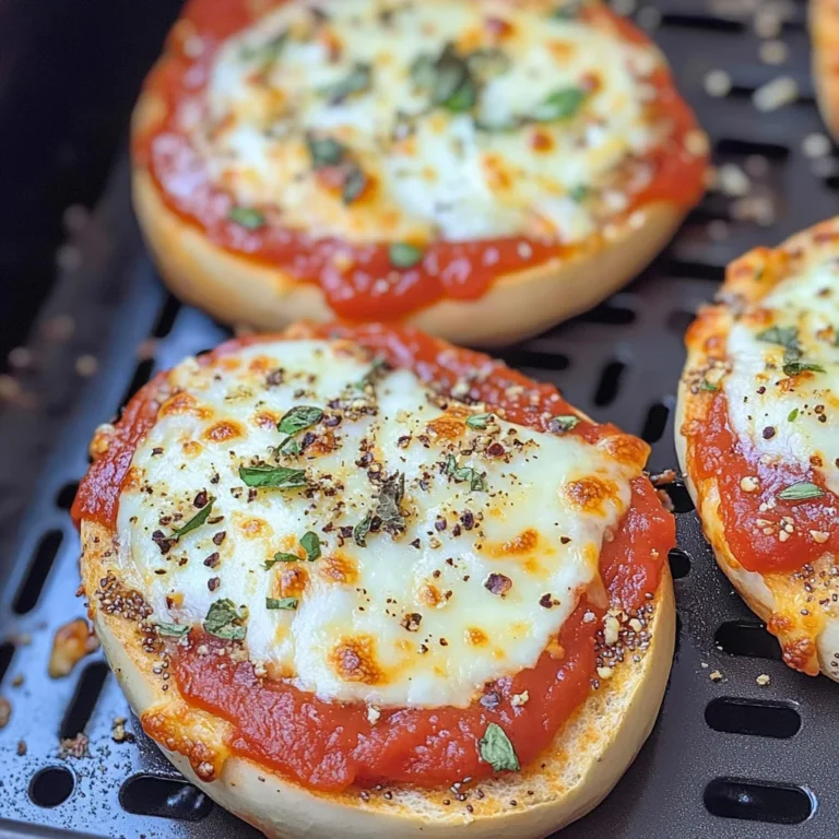 Air Fryer Bagel Pizzas