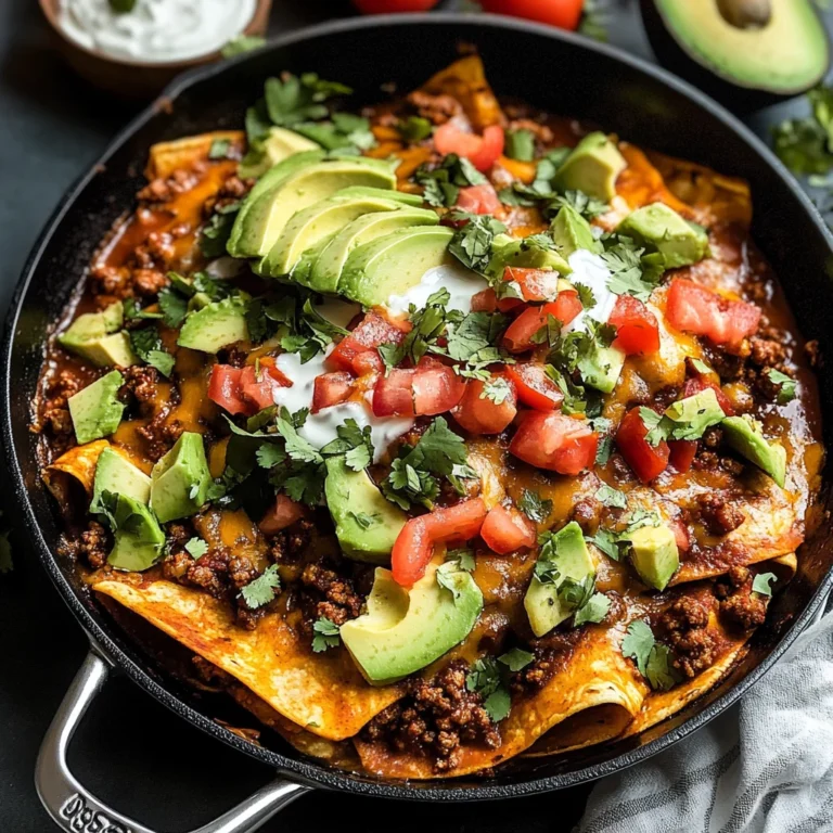 Beef Skillet Enchiladas