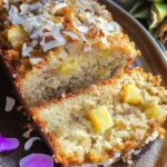 Hawaiian Banana Bread with Pineapple, Coconut & Macadamia Nuts