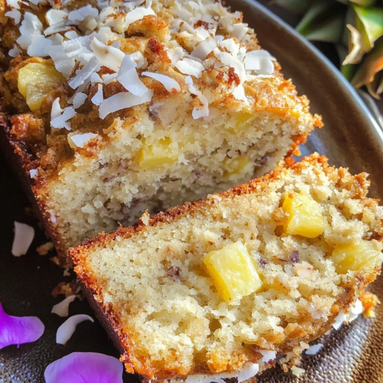 Hawaiian Banana Bread with Pineapple, Coconut & Macadamia Nuts