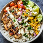 Street Corn Chicken Rice Bowl