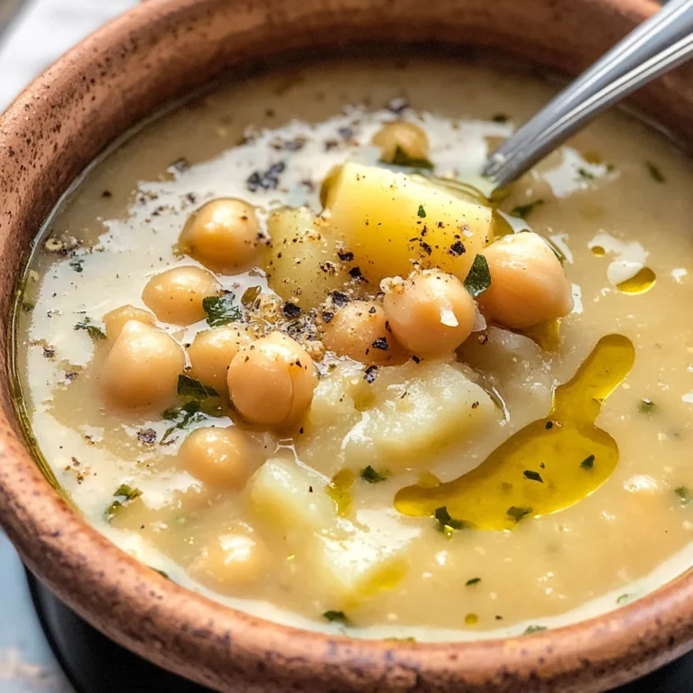 Vegan Garlic Chickpea Soup