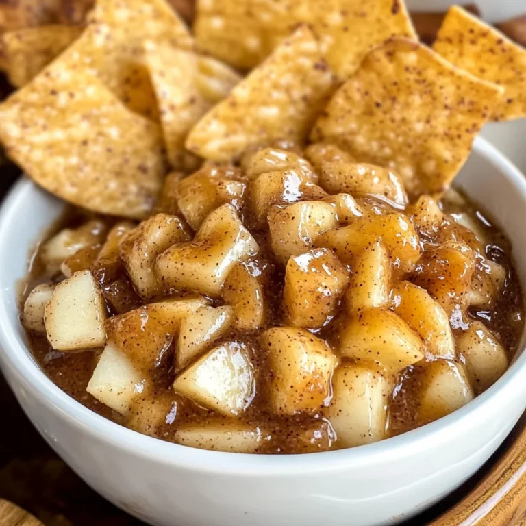 Apple Pie Dip with Cinnamon Sugar Tortilla Chips