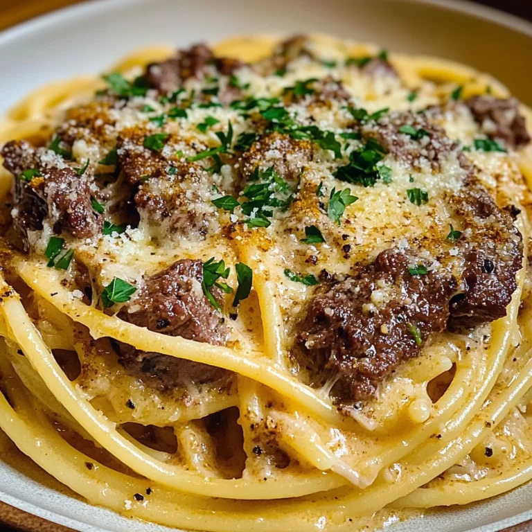 Cajun Beef Spaghetti in Creamy Three-Cheese Parmesan Sauce