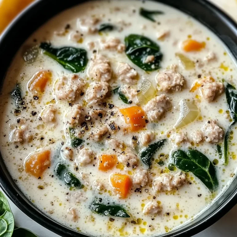 Creamy Italian Ground Chicken Soup