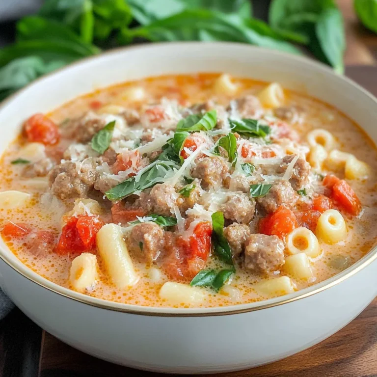 Creamy Parmesan Italian Sausage Soup