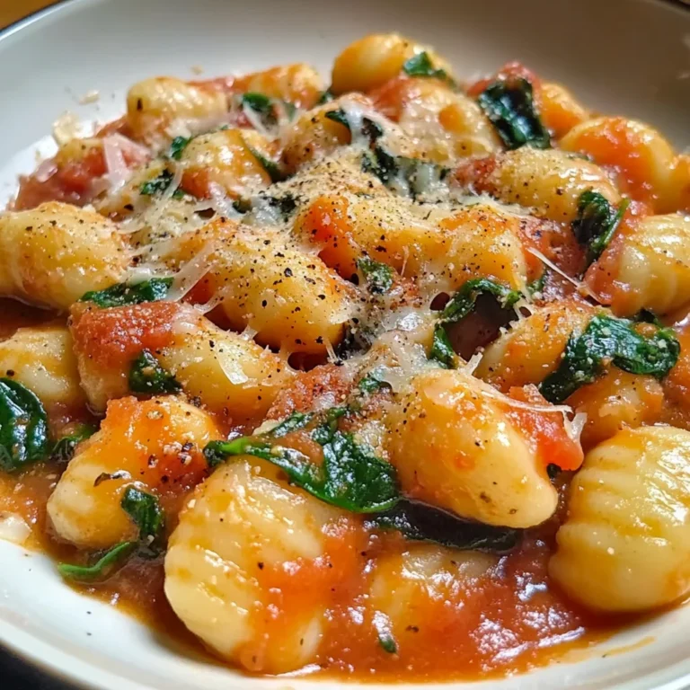 Creamy Tomato Spinach Gnocchi
