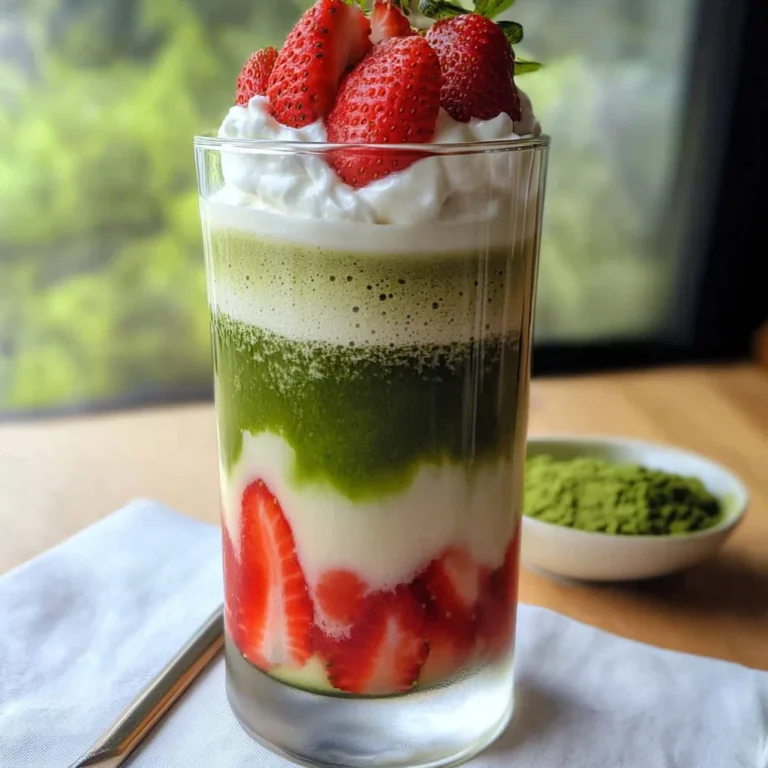 Easy 5-min. Strawberry Matcha Latte