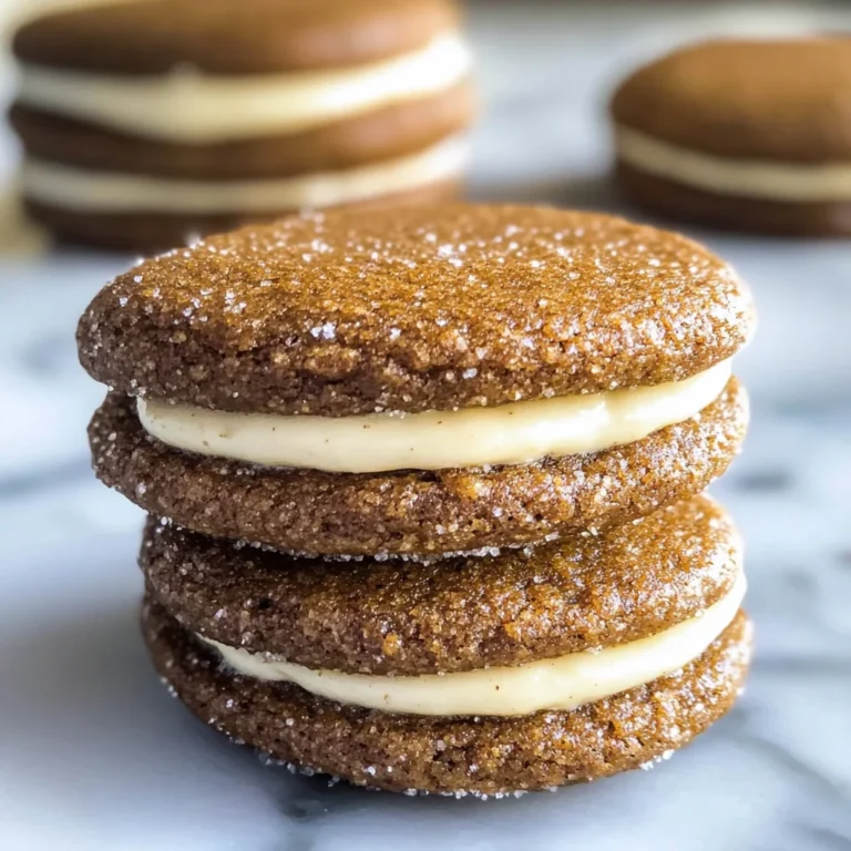 Ginger Molasses Sandwich Cookies with Eggnog Frostings