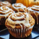 Pumpkin Cinnamon Roll Muffins