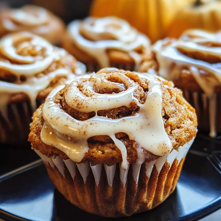 Pumpkin Cinnamon Roll Muffins
