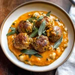 Turkey Meatballs in Pumpkin Sage Sauce